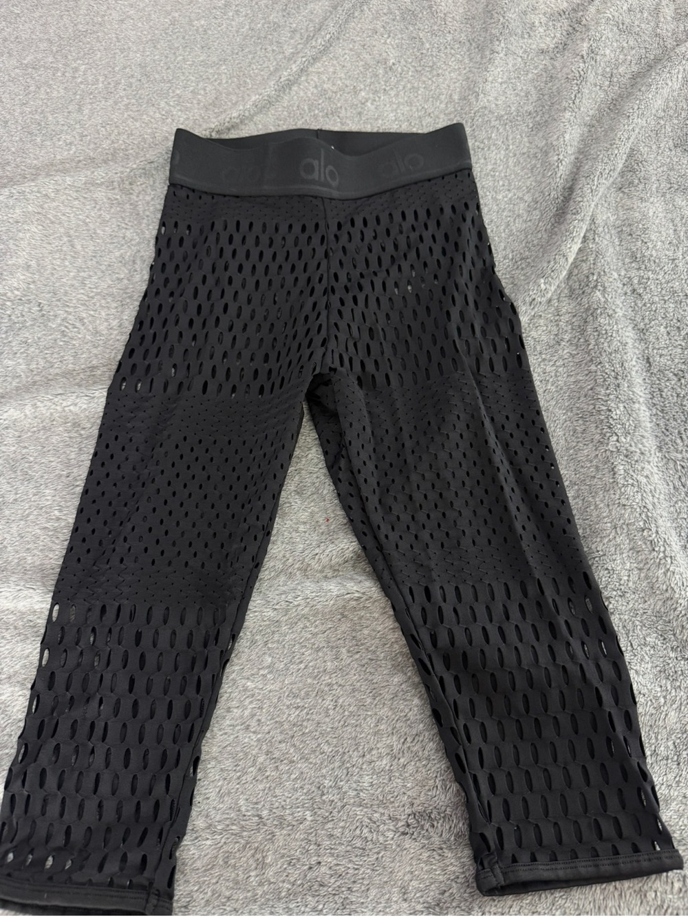 ALO Yoga Black Mesh capri Leggings summer pants women pants